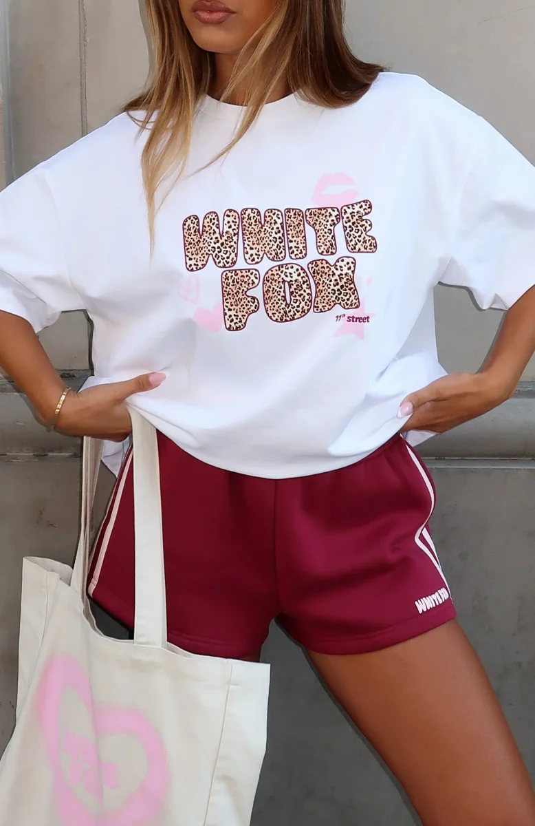 11th Street She’s So Lucky Oversized Tee Leopard Splice